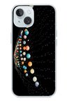 İphone 15 Uyumlu Gezegenlerin Dansı Baskılı Silikon Kılıf