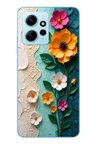 Redmi Note 12 4G Uyumlu Güzel Modern Çiçekler Baskılı Silikon Kılıf