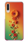 Samsung Galaxy A50 Uyumlu Ayçiçeği Bükleleri Baskılı Silikon Kılıf