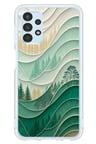 Samsung Galaxy A13 Uyumlu Beyaz Çizgili Orman Baskılı Silikon Kılıf