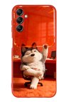 Samsung Galaxy A14 Uyumlu Keyifli Köpek Baskılı Silikon Kılıf