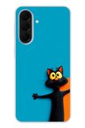 Samsung Galaxy A37 Uyumlu Kedi Uyarısı Baskılı Silikon Kılıf