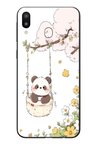 Samsung Galaxy M20 Uyumlu Sallanan Panda Baskılı Silikon Kılıf