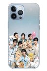 iPhone 13 PRO MAX Uyumlu Tray Kids K-Pop Grubu ve SKZOO Temalı Baskılı Silikon Kılıf