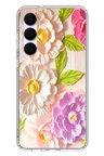 Samsung Galaxy S25 FE Uyumlu Beyaz Papatyalar Baskılı Silikon Kılıf