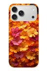 İphone 17 Pro Max Uyumlu Sarı Pembe Çiçekler Baskılı Silikon Kılıf