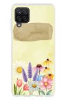 Samsung Galaxy A22-M22-M32 Uyumlu Sulu Boya Dokulu Vazoda Çiçek Desenli Baskılı Silikon Kılıf