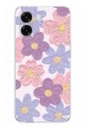 Oppo A6T - A6X Uyumlu Renkli Papatyalar Sulu Boya Baskılı Silikon Kılıf