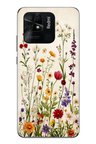 Redmi 10C Uyumlu Zarif Çiçekler Baskılı Silikon Kılıf