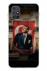Samsung Galaxy M51 Uyumlu Dev Bayrak Detaylı Atatürk Baskılı Silikon Kılıf