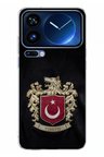 Xiaomi 17 Pro Max Uyumlu Türk Sembolü Kurt ve Bayrak Desenli Baskılı Silikon Kılıf