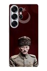 Samsung Galaxy S25 ULTRA Uyumlu Ay Yıldız ve Başkomutan Atatürk Baskılı Silikon Kılıf