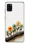 Samsung Galaxy A31 Uyumlu Dalda Açan Çiçekler Baskılı Silikon Kılıf