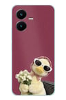 Vivo Y22S - Y35 Uyumlu Çiçekli Ördek Baskılı Silikon Kılıf