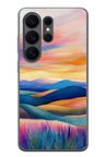 Samsung Galaxy S26 Ultra Uyumlu Renkli Pastel Günbatımı Baskılı Silikon Kılıf