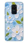 Redmi Note 9 Uyumlu Mavi Papatyalar Baskılı Silikon Kılıf
