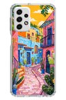 Samsung Galaxy A73 Uyumlu Renkli Sanat Sokak Silikon Kılıf Baskılı Silikon Kılıf
