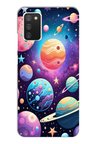 Samsung Galaxy A02S Uyumlu Uzay, Gezegen ve Yıldız Desenli Baskılı Silikon Kılıf