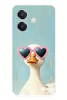 OPPO A3 Uyumlu Yağlı Boya Pop-Art Ördek Baskılı Silikon Kılıf