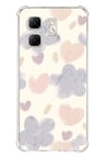 Infinix Hot 50i - Smart 9 Uyumlu Pastel Boya Bahçesi Çiçek ve Kalp Baskılı Silikon Kılıf