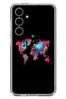 Samsung Galaxy S24 FE Uyumlu Dünya Renkli Haritası Baskılı Silikon Kılıf