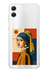 Samsung Galaxy A05 Uyumlu Bauhaus İnci Küpeli Kız Baskılı Silikon Kılıf