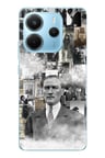 Redmi Note 14 4G Uyumlu Mustafa Kemal Atatürk Kolaj Baskılı Silikon Kılıf