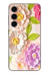 Samsung Galaxy S24 Uyumlu Beyaz Papatyalar Baskılı Silikon Kılıf
