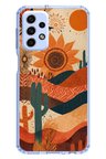 Samsung Galaxy A33 Uyumlu Etnik Güneş ve Mandala Figürlü Toprak Tonları Baskılı Silikon Kılıf
