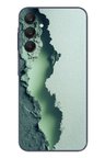Samsung Galaxy A25 Uyumlu Koyu Yeşil İzler Baskılı Silikon Kılıf