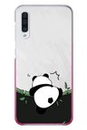 Samsung Galaxy A50 Uyumlu Bambuya Çıkan Panda Baskılı Silikon Kılıf