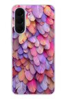 Samsung Galaxy A37 Uyumlu Tüylü Kalpler Baskılı Silikon Kılıf