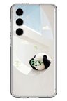 Samsung Galaxy S24 FE Uyumlu Gözlüklü Panda Baskılı Silikon Kılıf