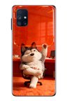 Samsung Galaxy M51 Uyumlu Keyifli Köpek Baskılı Silikon Kılıf