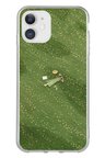 iPhone 11 Uyumlu Zamanı Durduran Yeşil Papatya Düşleri Baskılı Silikon Kılıf