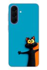 Samsung Galaxy A57 Uyumlu Kedi Uyarısı Baskılı Silikon Kılıf