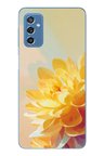 Samsung Galaxy M52 Uyumlu Sarı Çiçek Baskılı Silikon Kılıf