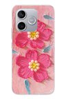 Honor 600 Lite Uyumlu İnci Çiçekler Baskılı Silikon Kılıf