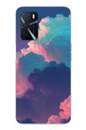 Oppo A16 Uyumlu Renkli Doğal Bulutlar Baskılı Silikon Kılıf