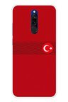 Redmi 8 Uyumlu Türk Milli Takım Izgara Desenli Forma Baskılı Silikon Kılıf