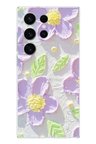 Samsung Galaxy S26 Ultra Uyumlu Mor Papatyalar Sulu Boya Baskılı Silikon Kılıf