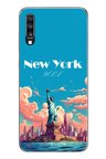 Samsung Galaxy A70 Uyumlu Özgürlük Heykeli New York Baskılı Silikon Kılıf