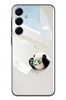 Samsung Galaxy A55 Uyumlu Gözlüklü Panda Baskılı Silikon Kılıf