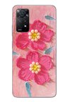 Redmi Note 11E Uyumlu İnci Çiçekler Baskılı Silikon Kılıf