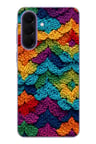 Samsung Galaxy A57 Uyumlu Renkli Örgüler Baskılı Silikon Kılıf