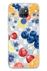 General Mobile GM 20 Uyumlu Sulu Boya Meyve ve Çiçek Desenli Baskılı Silikon Kılıf