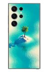 Samsung Galaxy S24 Ultra Uyumlu Adada Palmiye Baskılı Silikon Kılıf