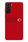 Samsung Galaxy S21 PLUS Uyumlu Türk Milli Takım Izgara Desenli Forma Baskılı Silikon Kılıf