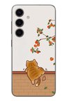 Samsung Galaxy S24 Uyumlu Kedi Tırmanıyor Baskılı Silikon Kılıf