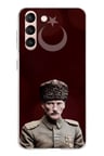 Samsung Galaxy S21 Uyumlu Ay Yıldız ve Başkomutan Atatürk Baskılı Silikon Kılıf